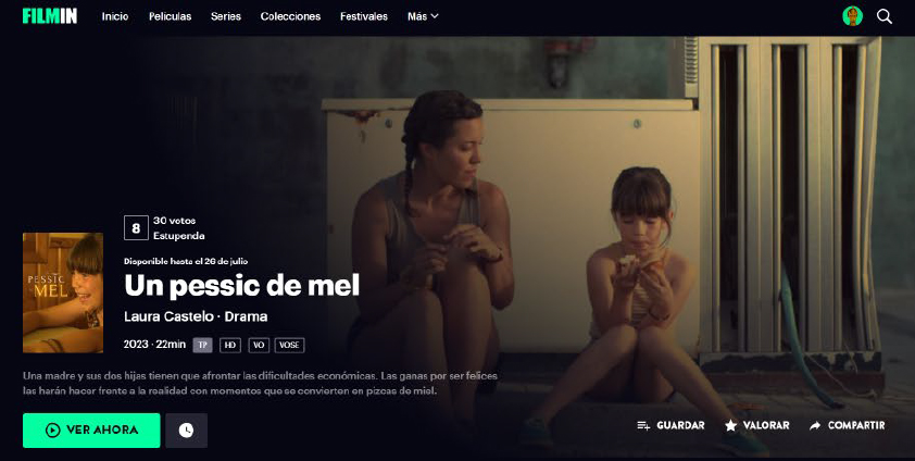 Trabajos del alumnado en Filmin